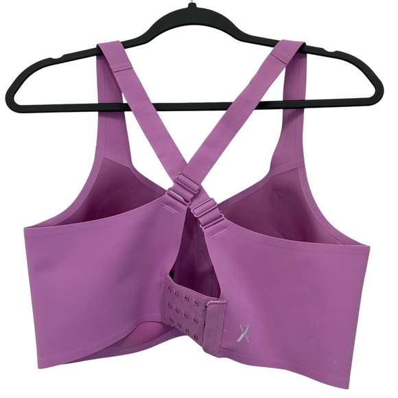knix Catalyst Sports Bra Womens 6+ Light Purple Front Zip Adjustable Straps - Picture 2 of 6